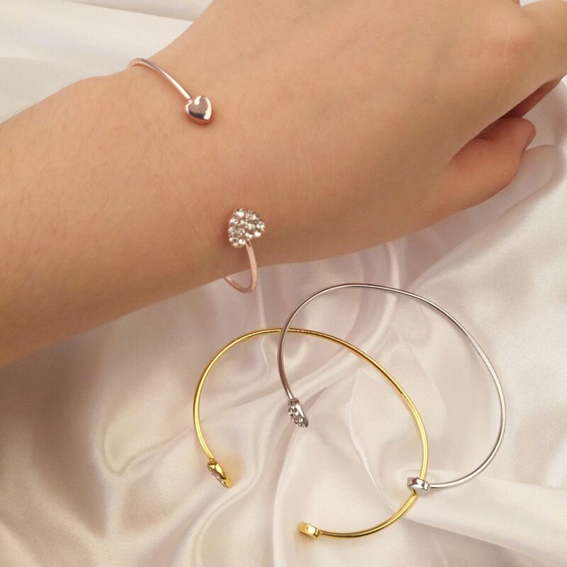 Adjustable Double Heart Bow Bracelet For Women - jewelofkent
