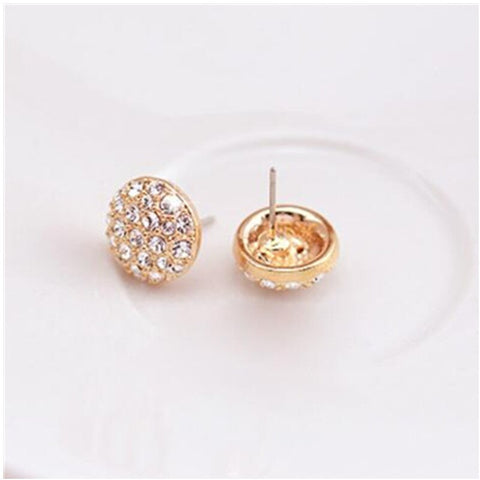 Sassy Round Stylish and Sophisticated Rhinestone Earrings - jewelofkent
