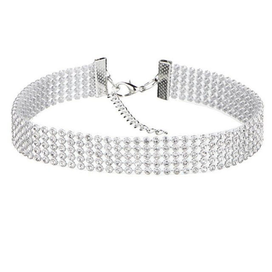 Crystal Rhinestone Sparkle Choker Necklace - Sparkle Jewelry Party Necklace For Women - jewelofkent