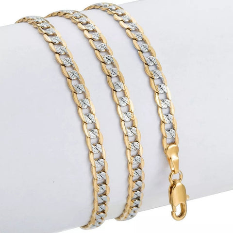 Men Women Cuban Link Chain Male Female Necklace Fashion Men's Jewelry New Design Gold Plated Unisex Necklace 4mm Gold Filled Chain Necklace - jewelofkent