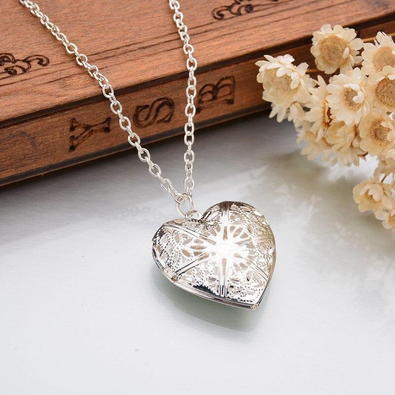 Heart Shaped Necklace in Sterling Silver for Women - Charm Locket for Photo Memories in Pendant Makes Ideal Jewelry Gift - jewelofkent
