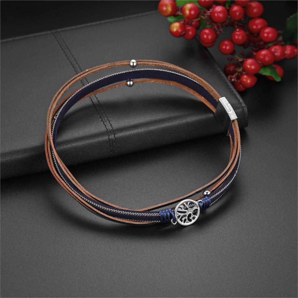 Tree Of Life Charm Leather Bracelets For Women - jewelofkent