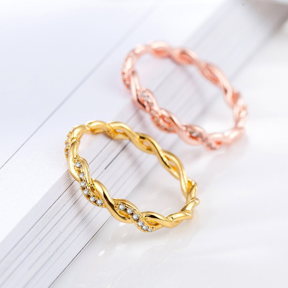 Elegant Twisted Classical Ring for Women - jewelofkent