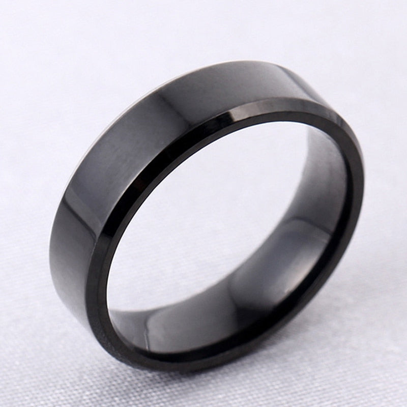 Stainless steel Black Ring - Unisex - jewelofkent