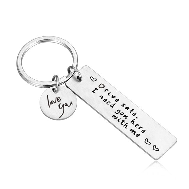 Personalized 2 Pcs/Set Heart Couples Keychain - Unisex for Men and Women in Stainless Steel Key Chain Anniversary Gift - jewelofkent