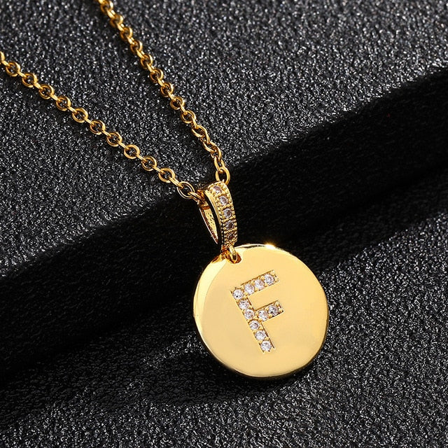 Women’s Initial Letter Charm Necklace - jewelofkent