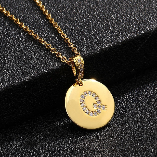 Women’s Initial Letter Charm Necklace - jewelofkent