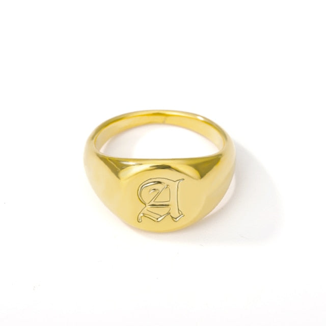 silver/gold/rose gold Party Wear Initial Ring Letter Ring at Rs 450 in  Jaipur