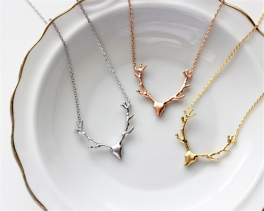 'Natural' Hot and Trendy Deer Horns shaped Antler Necklace - jewelofkent